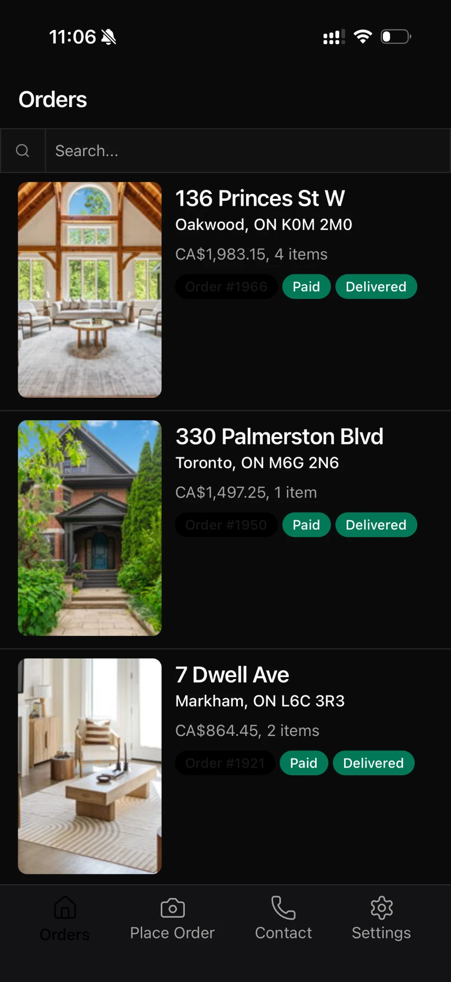 The TRE app: track every listing, order, and delivery from your phone